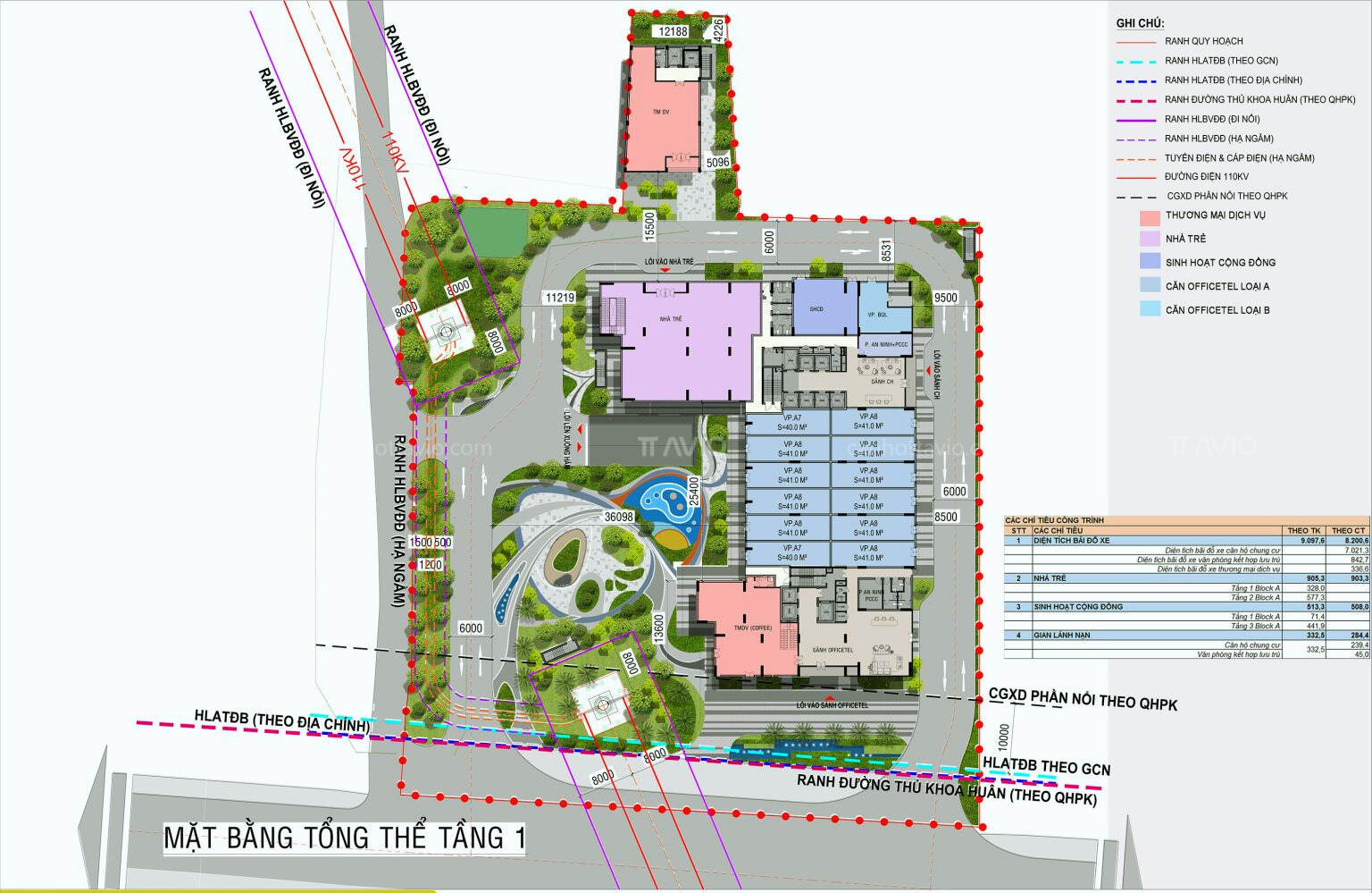 Mặt Bằng Ava Center Tổng Thể Tầng 1