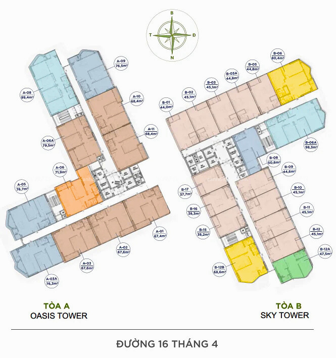 Mặt Bằng Hacom Tower