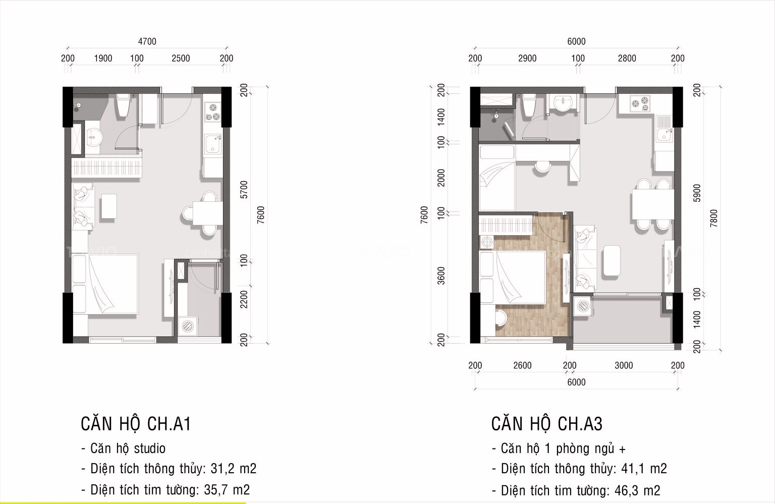 Thiết Kế Căn Hộ Ava Center 01pn Và Studio