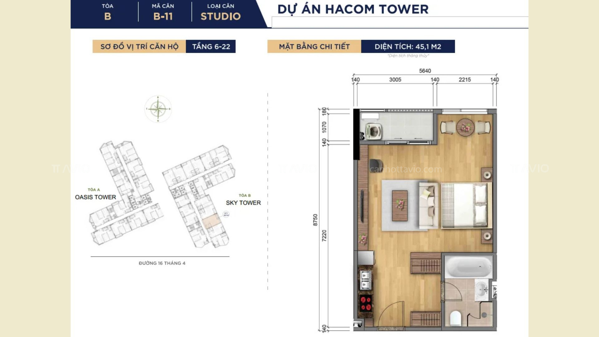 Thiết Kế Căn Hộ Hacom Tower (10)