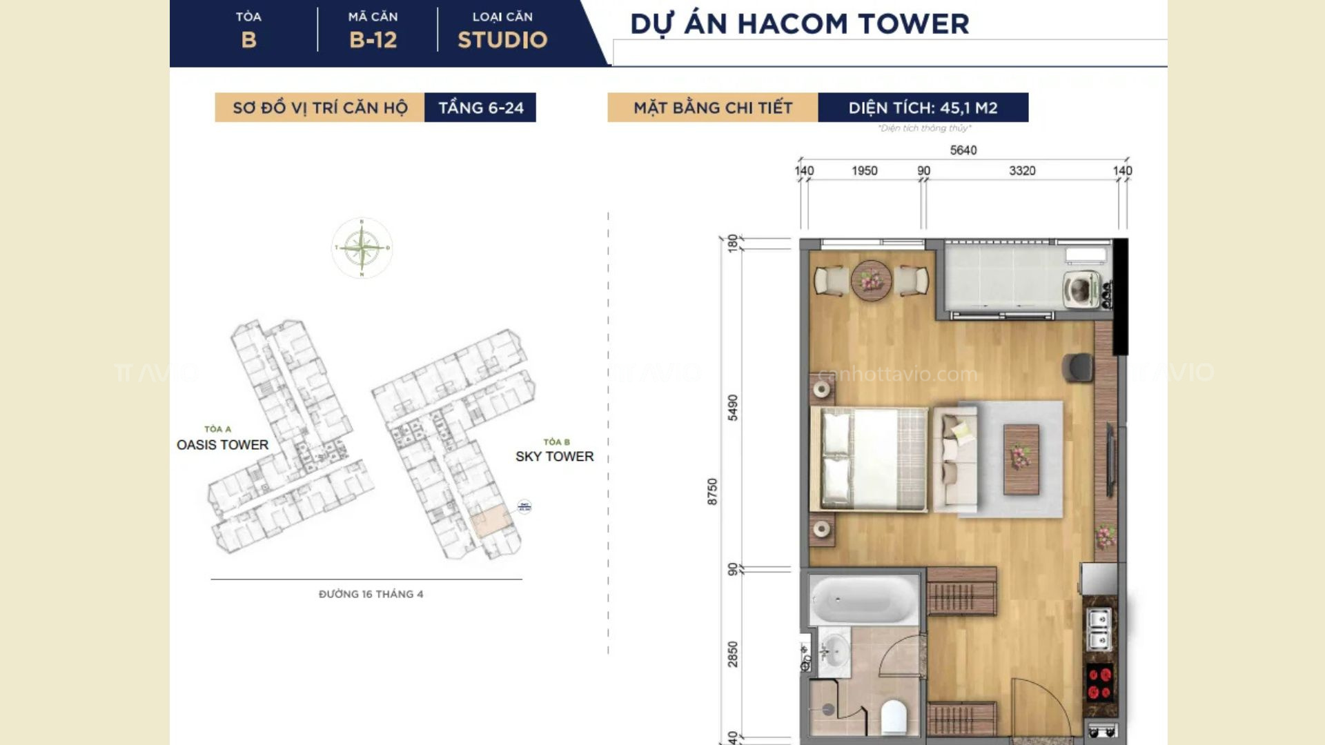 Thiết Kế Căn Hộ Hacom Tower (11)