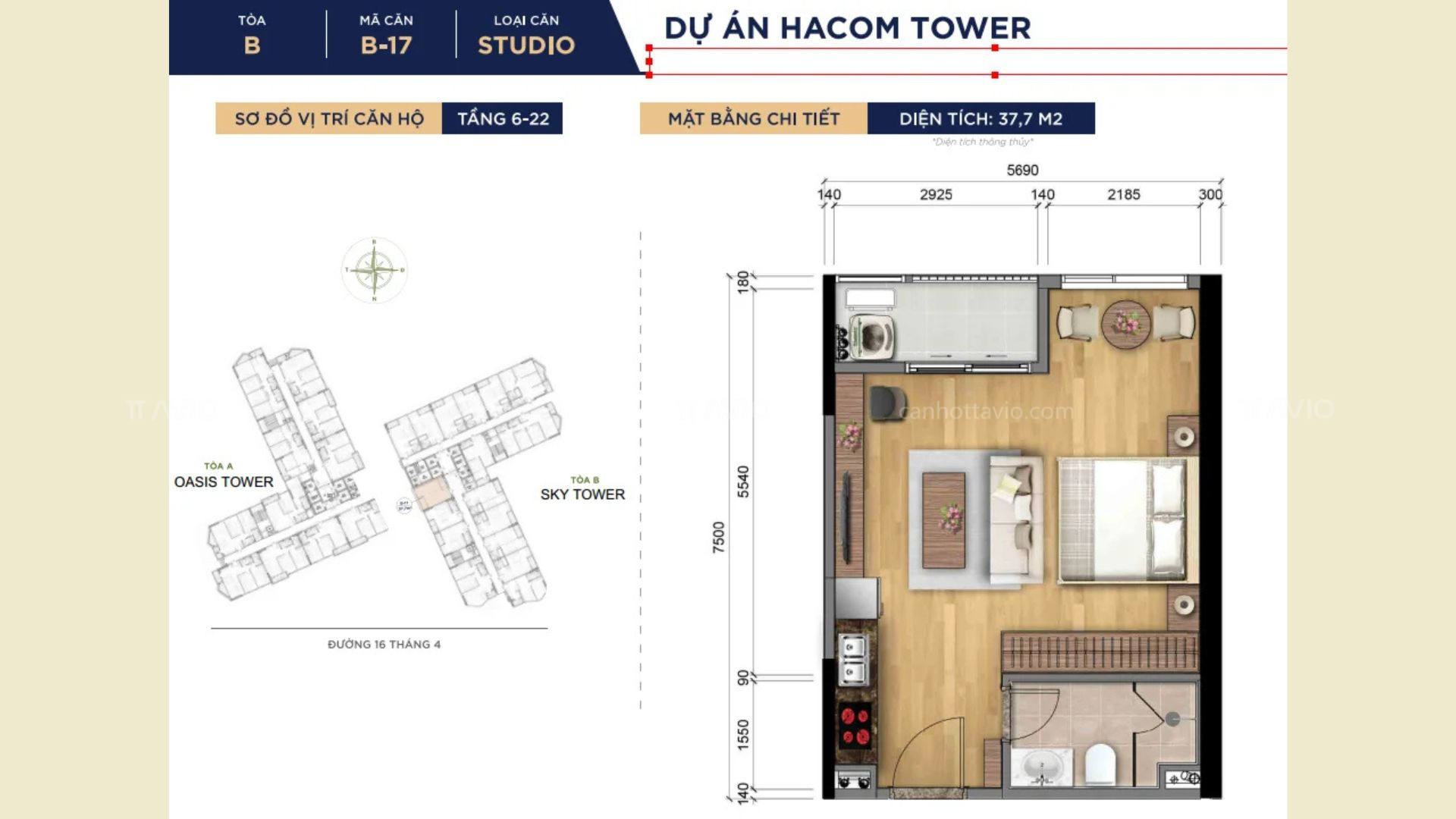 Thiết Kế Căn Hộ Hacom Tower (16)