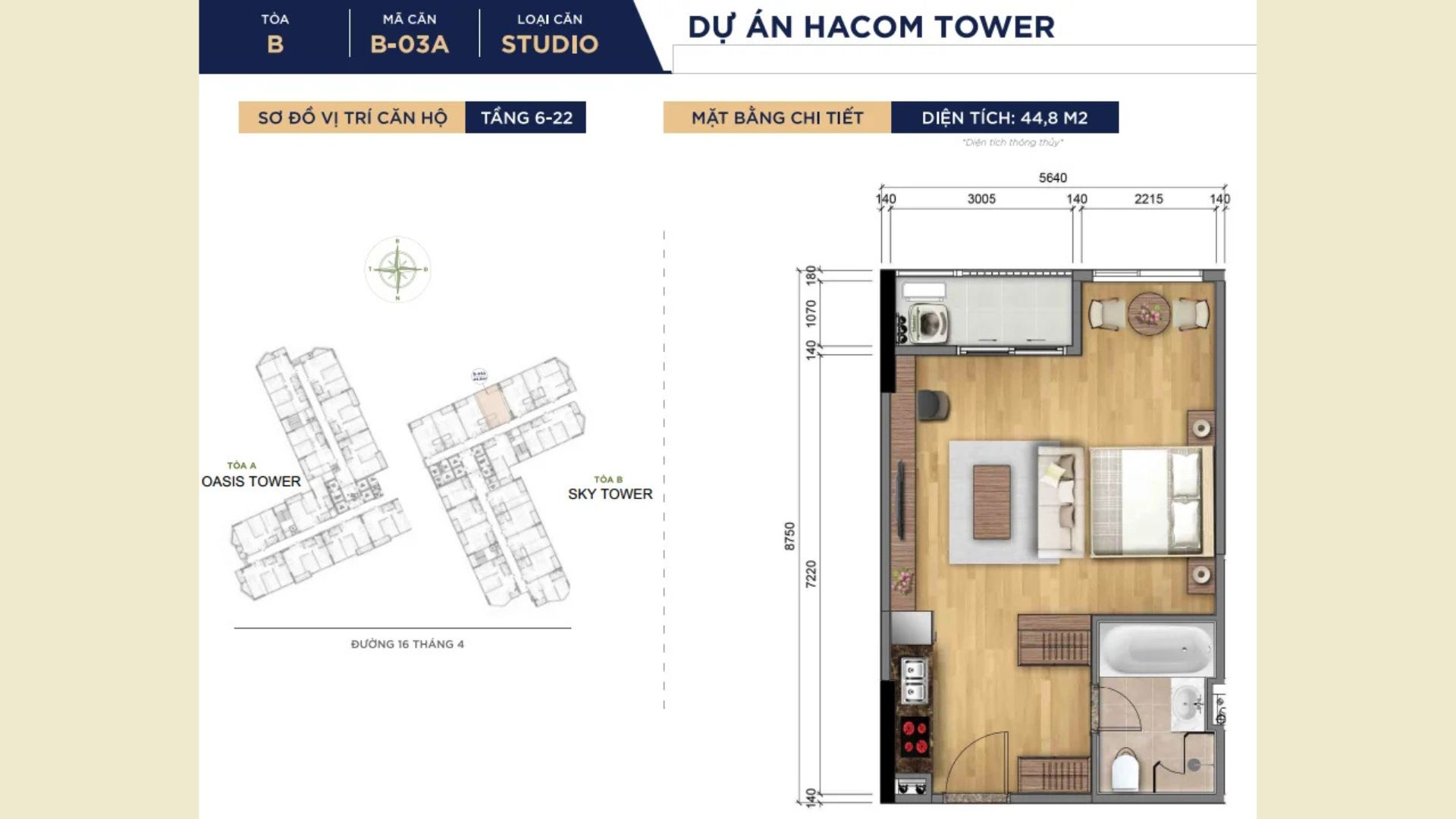 Thiết Kế Căn Hộ Hacom Tower (4)