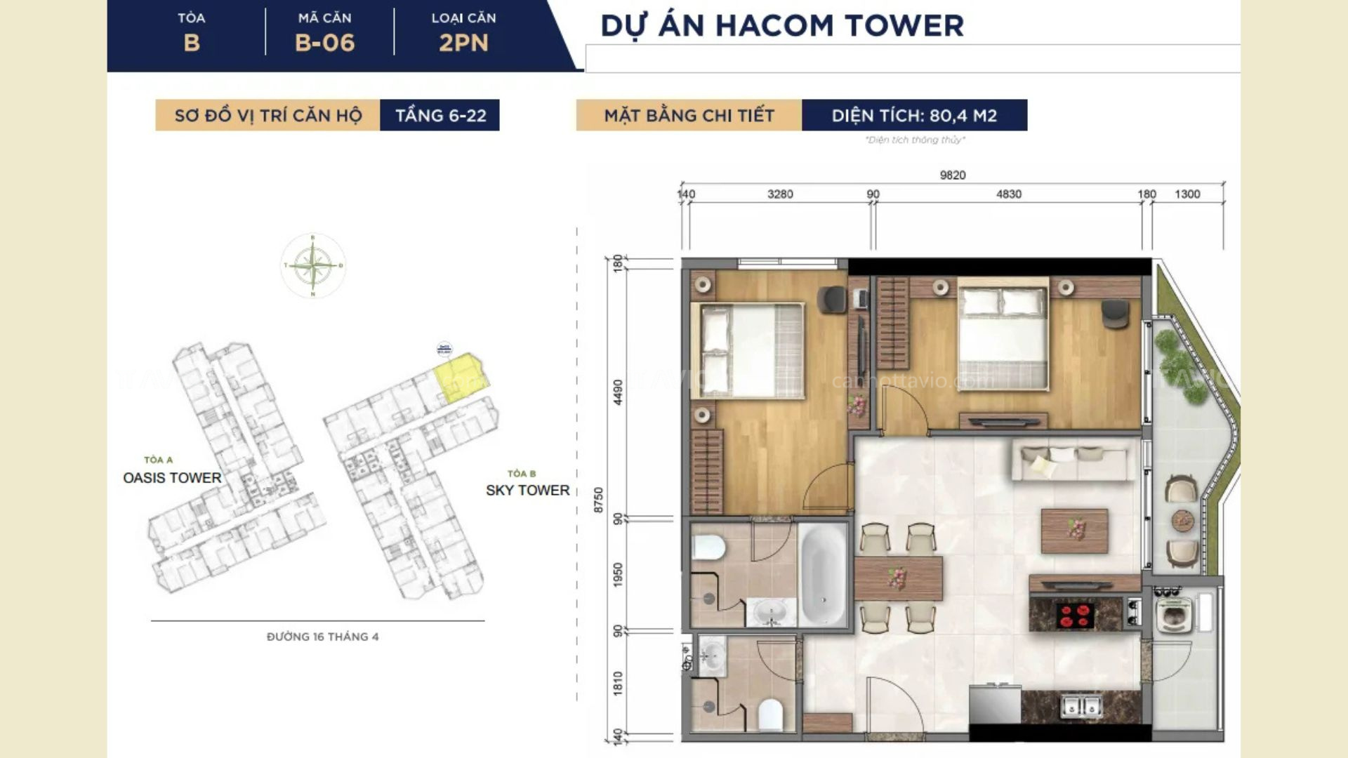 Thiết Kế Căn Hộ Hacom Tower (5)