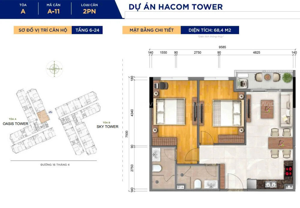 Thiết Kế Căn Hộ Oasis Tower (11)
