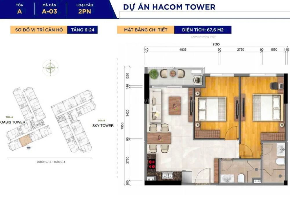 Thiết Kế Căn Hộ Oasis Tower (3)