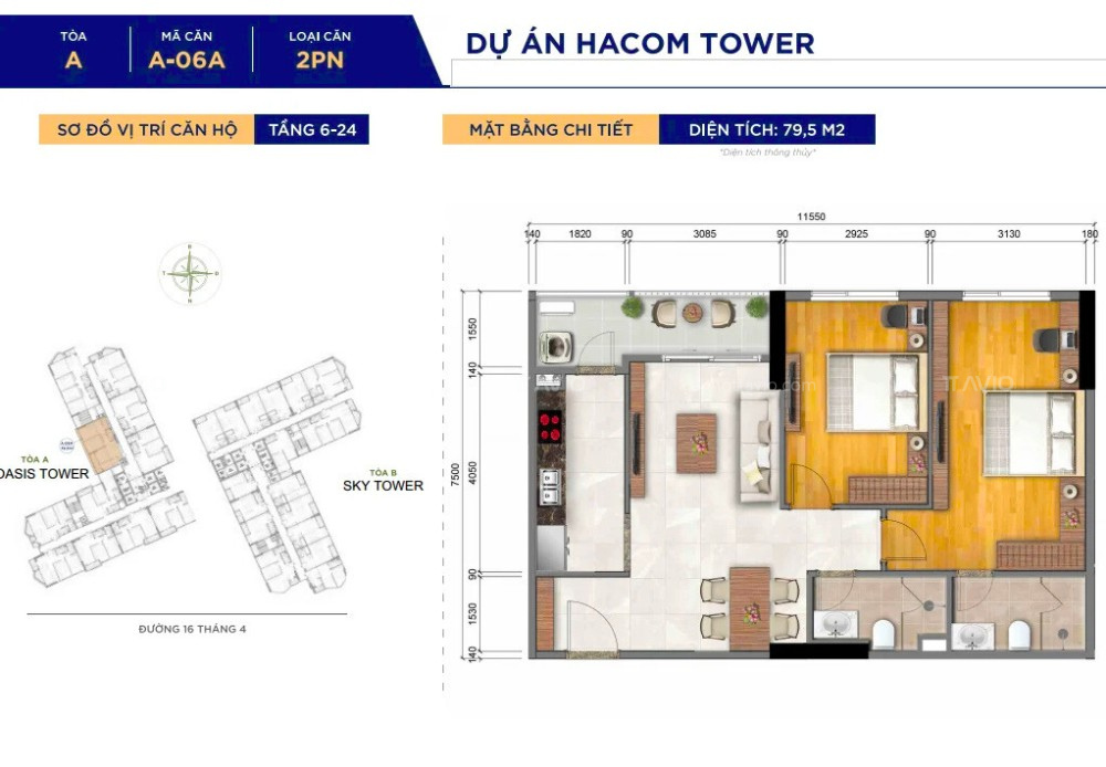 Thiết Kế Căn Hộ Oasis Tower (7)
