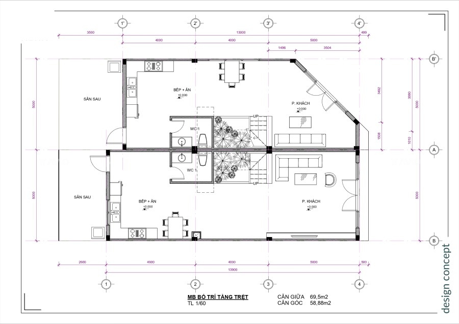 Thiết Kế Nhà Phố Golden Town 5x13 (1)